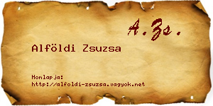 Alföldi Zsuzsa névjegykártya