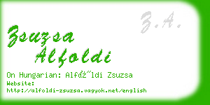 zsuzsa alfoldi business card